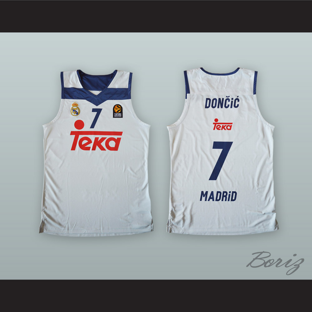 Luka Doncic 7 Real Madrid White Basketball Jersey 2 — BORIZ