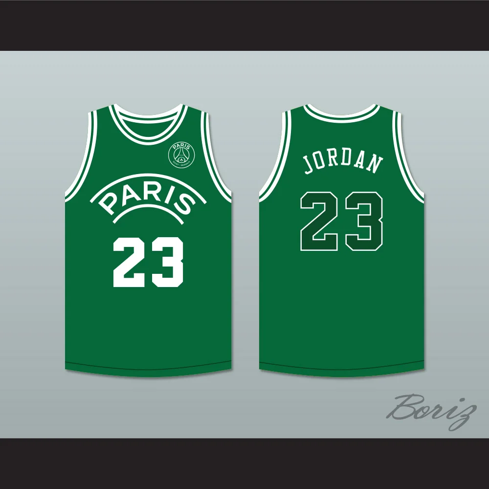 Michael Jordan 23 Paris Saint-Germain Green Basketball Jersey