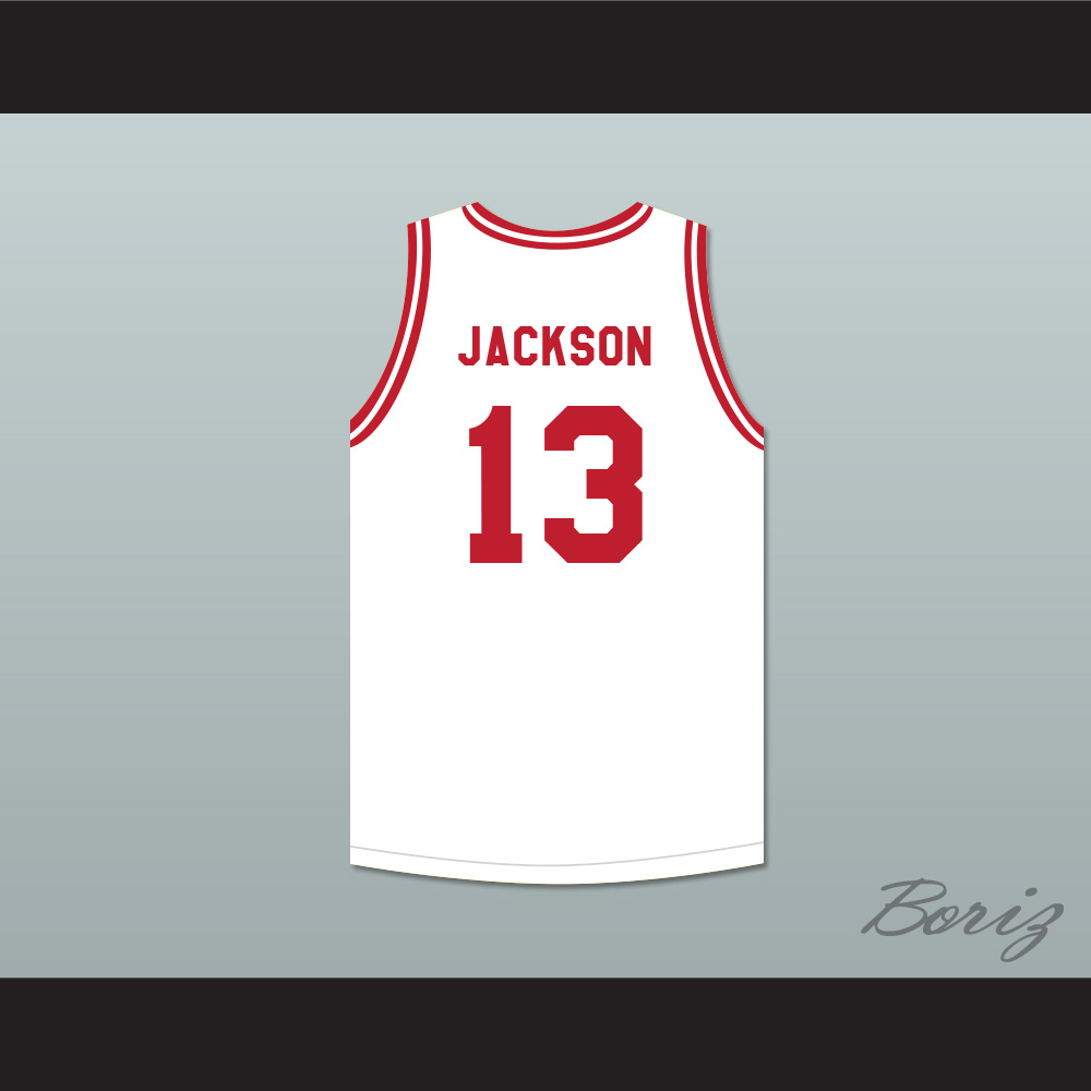 Mark Jackson 13 Larry's Game Red Basketball Jersey 1988 Charity
