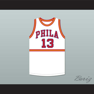 Wilt Chamberlain 13 Philadelphia Warriors Blue Basketball Jersey — BORIZ