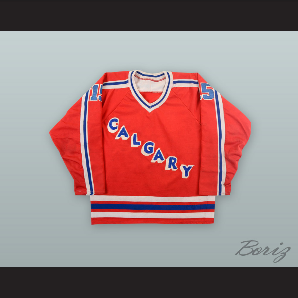 Ray Cote 15 Calgary Wranglers Red Hockey Jersey — BORIZ