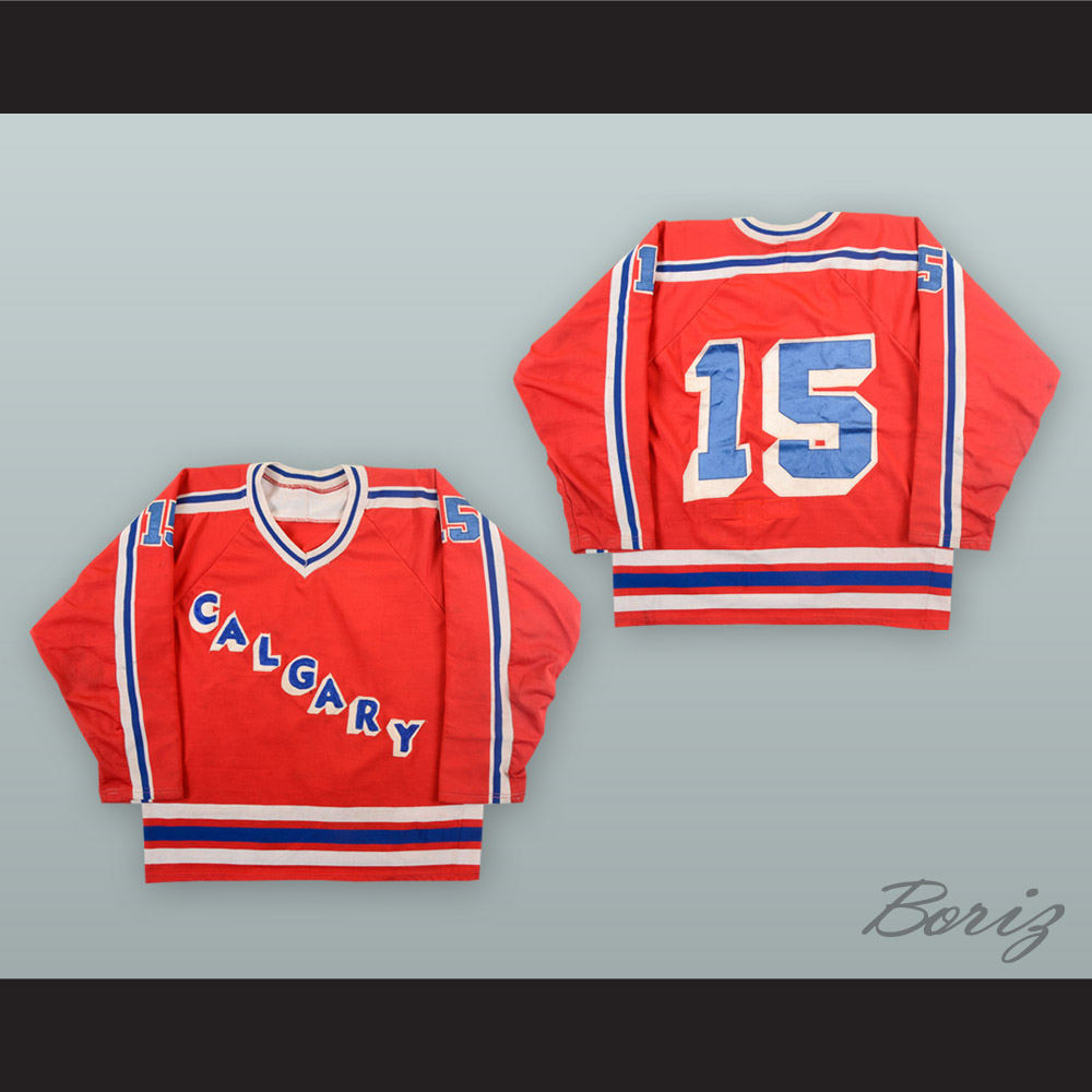 Ray Cote 15 Calgary Wranglers Red Hockey Jersey — BORIZ
