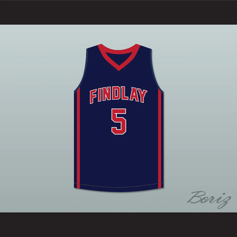 P. J. Washington 5 Findlay Prep Navy Blue Basketball Jersey 1 — BORIZ