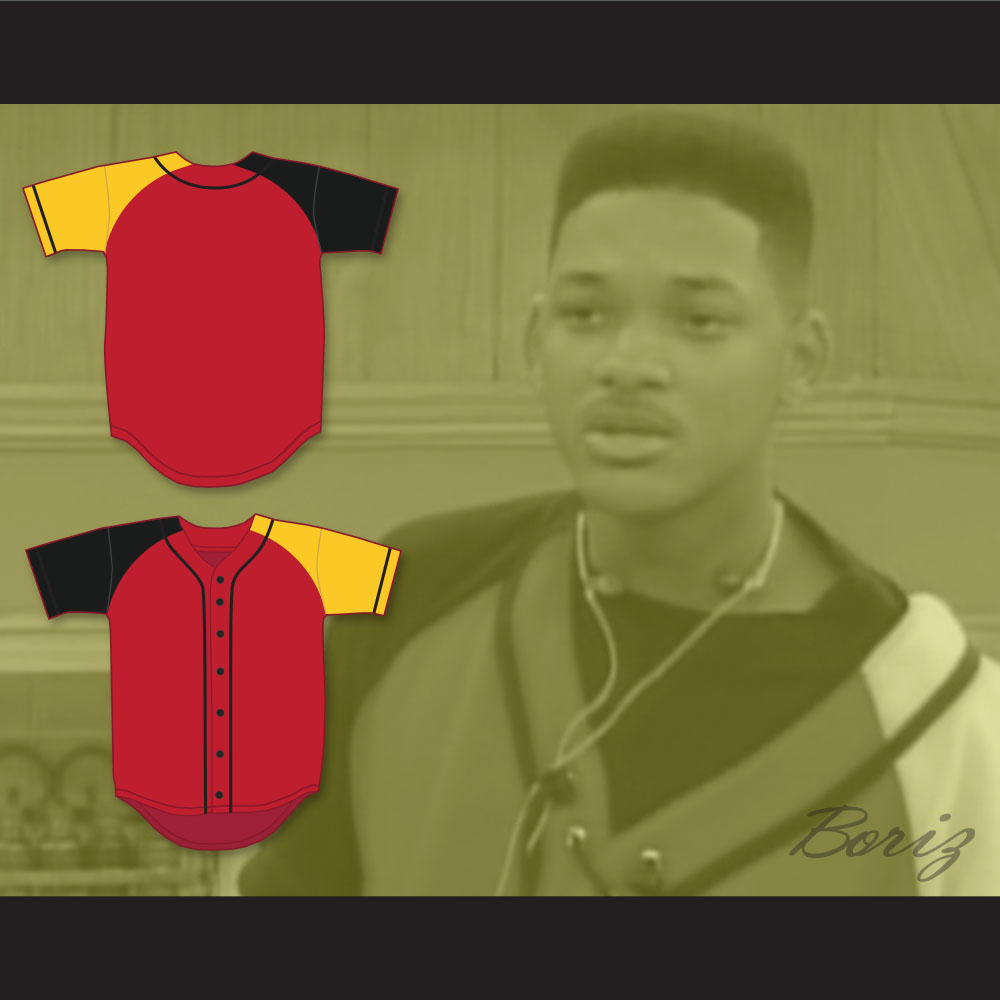 Fresh Prince Red/Black/Yellow Baseball Jersey — BORIZ
