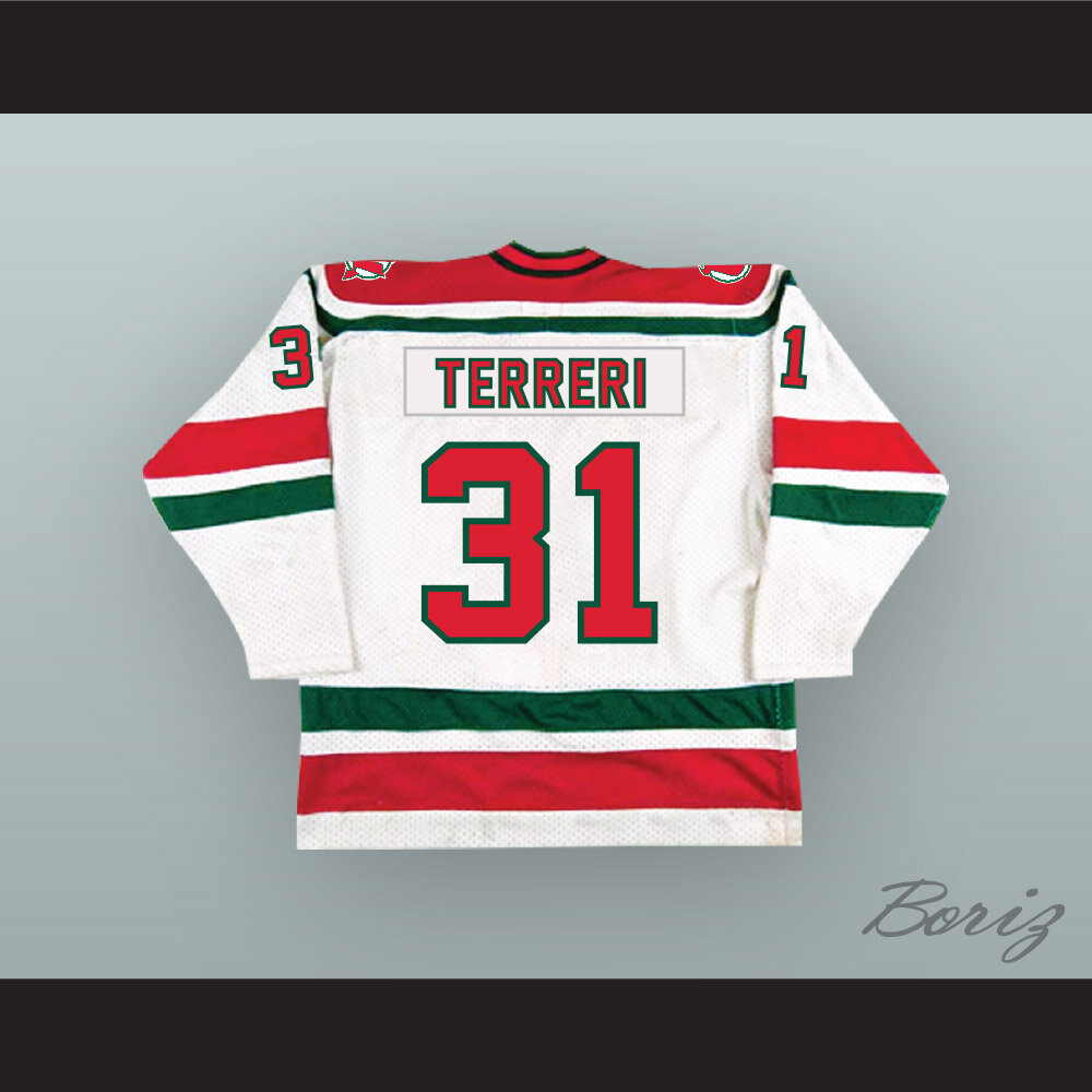 Chris Terreri 31 Utica Devils White Hockey Jersey — BORIZ