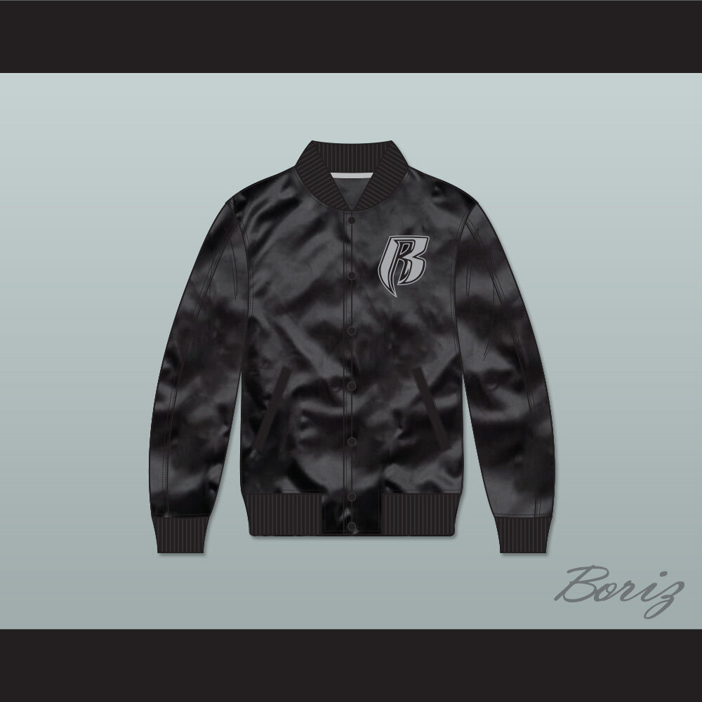 Varsity Bomber Jacket - Black/Vanilla - Ryderwear