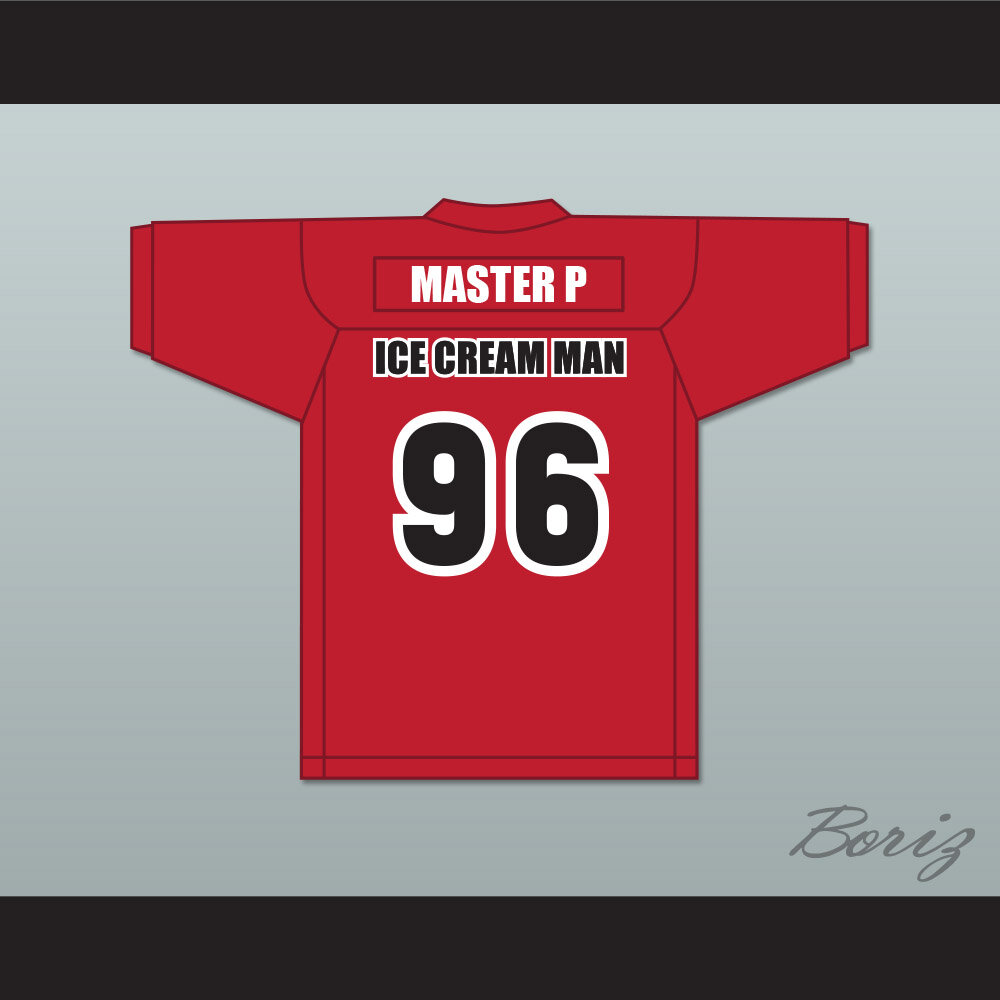 Master P 96 Ice Cream Man No Limit Records Red Football Jersey — BORIZ
