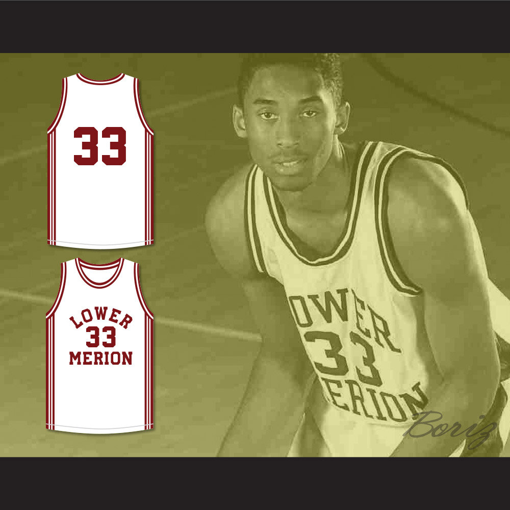 Kobe Bryant #33 Lower Merion High School White Jersey XL