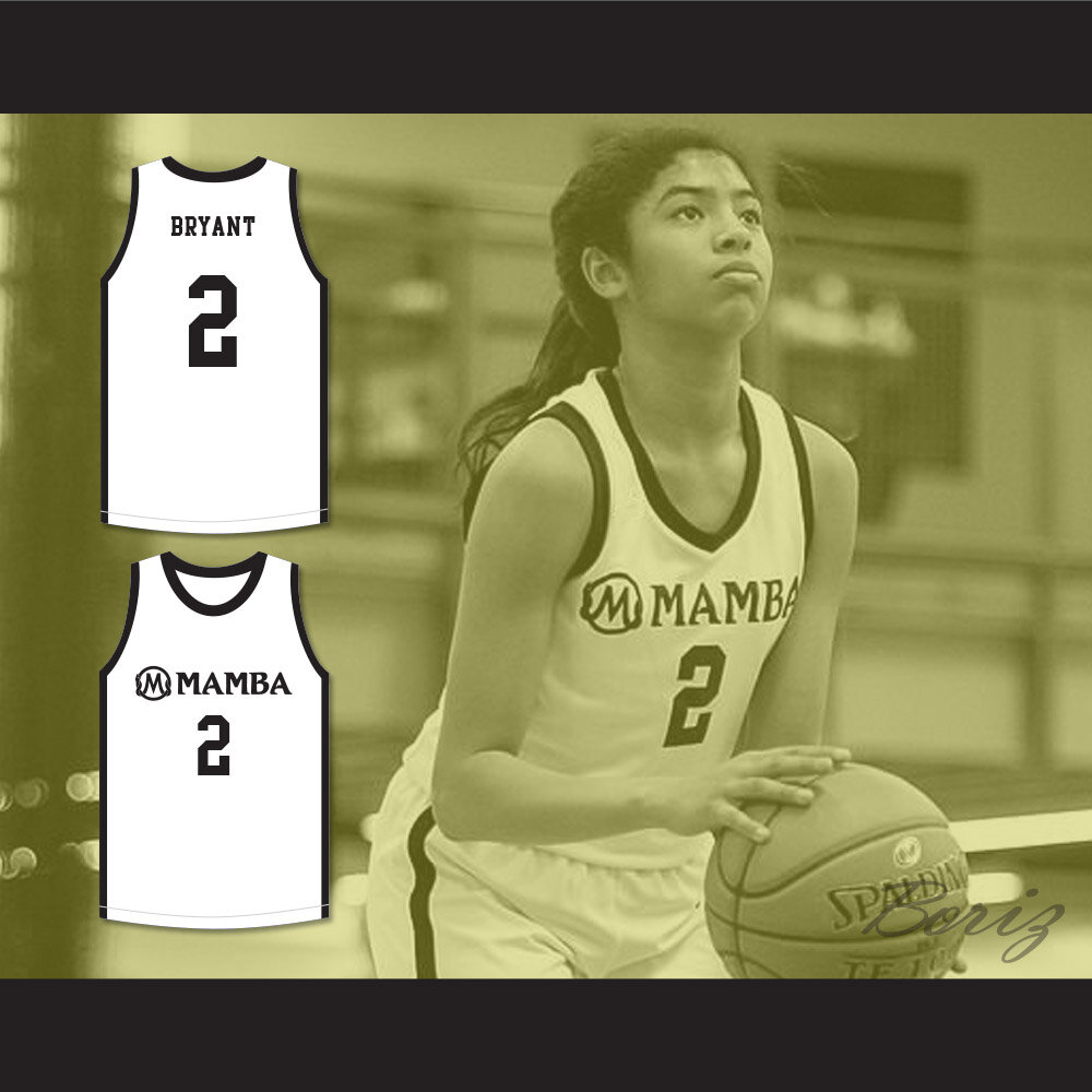 Gianna Bryant 2 Mamba Ballers Black Basketball Jersey Version 3