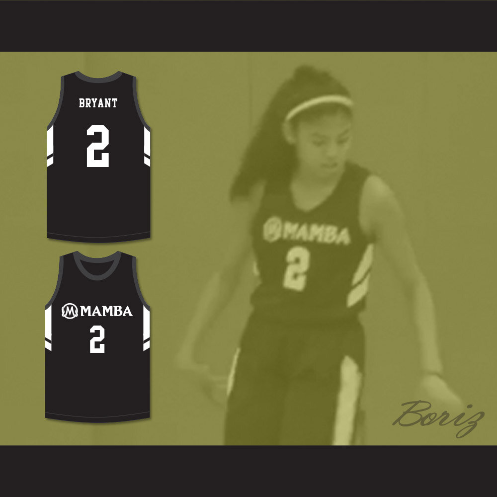Gianna Bryant 2 Mamba Ballers Black Basketball Jersey Version 3