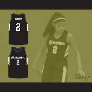 Black White Gianna Basketball Jersey Bryant Jersey Mamaba Basketball  Stitched
