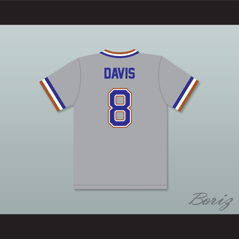 Crash Davis 8 Durham Bulls Gray Baseball Jersey 1 — BORIZ