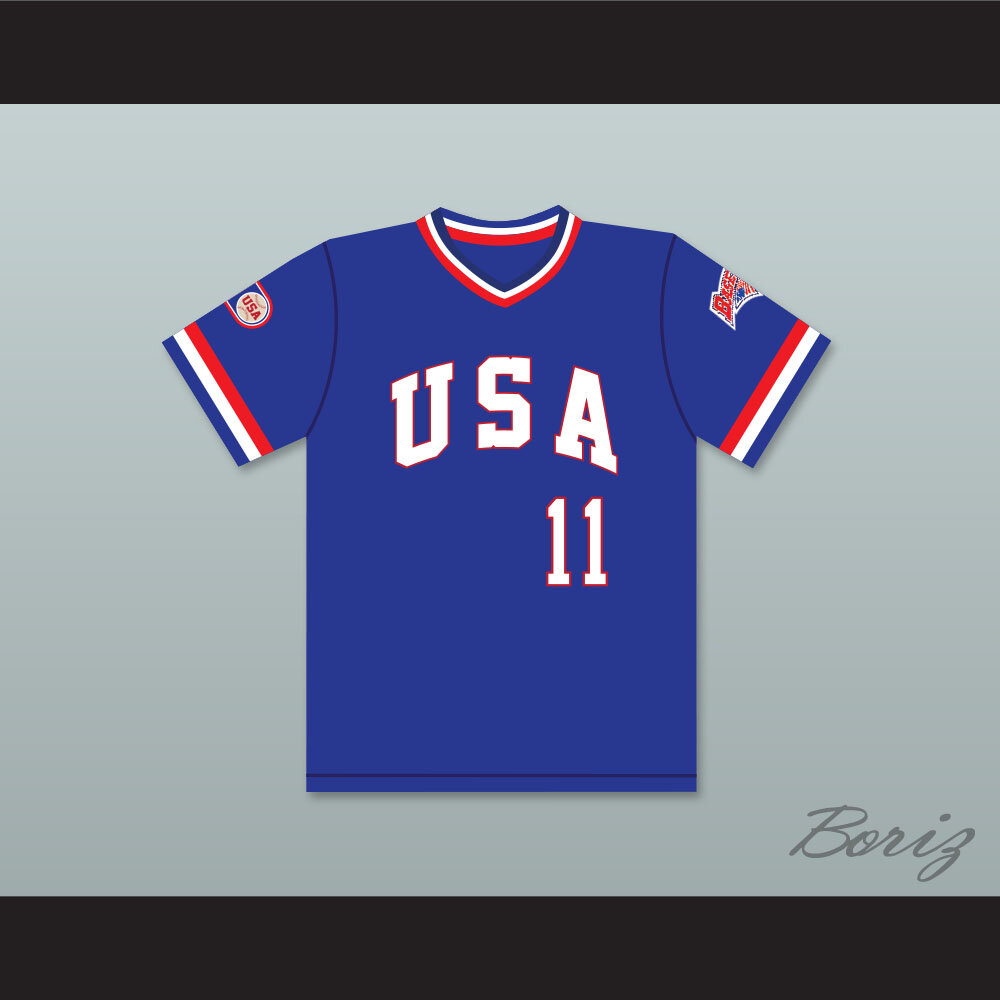 Mike Dunne 11 1984 USA Team Blue Baseball Jersey — BORIZ