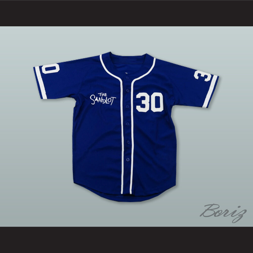 Benny Rodriguez 30 The Sandlot Blue Baseball Jersey — BORIZ