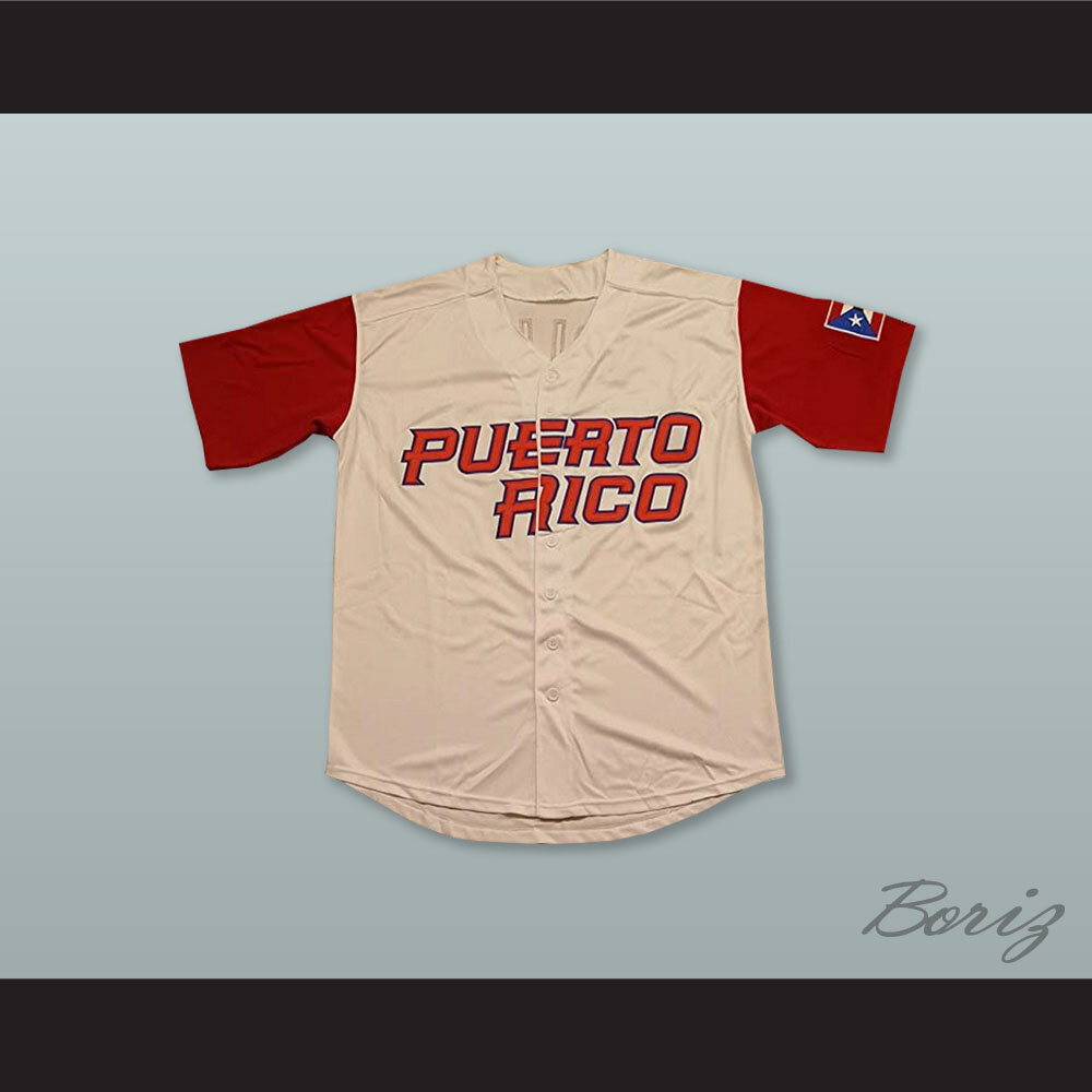 Javier Baez 9 Puerto Rico Light Tan Baseball Jersey — BORIZ