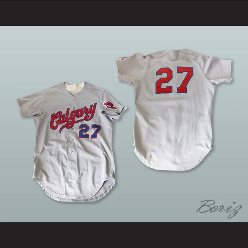 Calgary Cannons 27 Gray Button Down  3.jpg