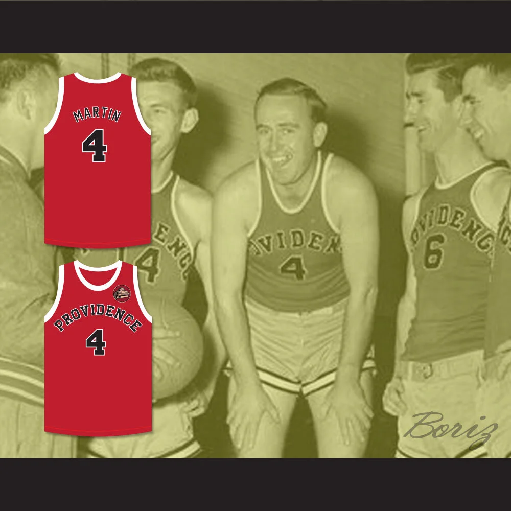 Dino Martin Providence Steamrollers Red Basketball Jersey with