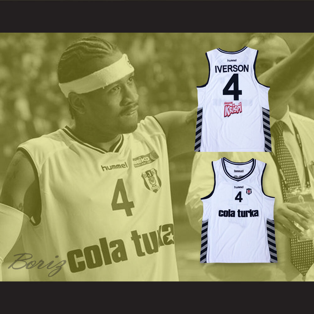 Allen Iverson 4 Besiktas J.K. White Basketball Jersey — BORIZ