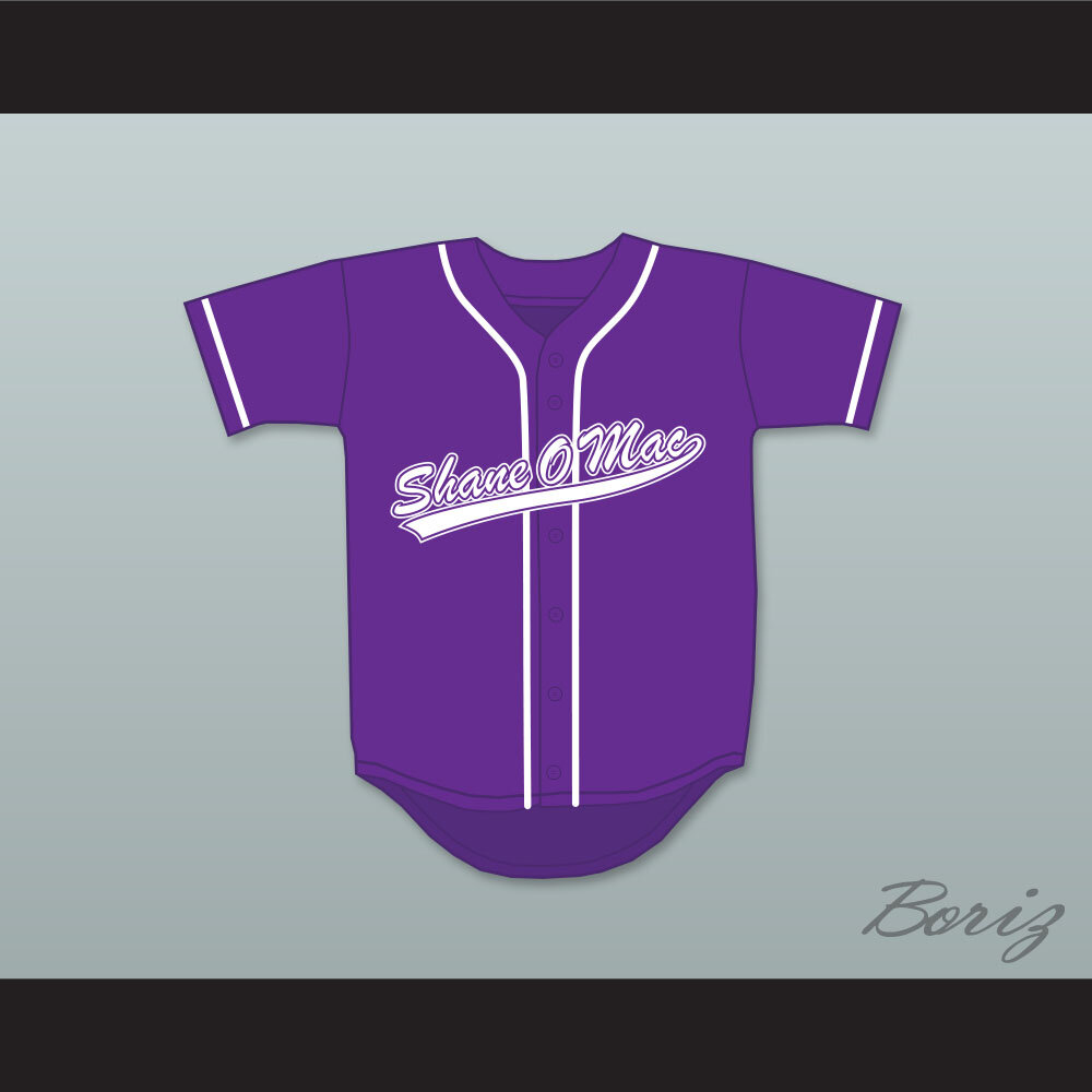 S McMahon The Money 33 Purple Button Down Baseball Jersey — BORIZ