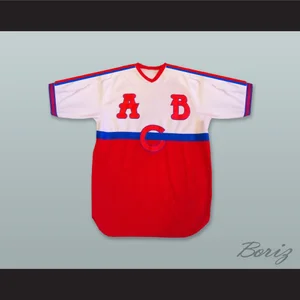 ABC Atlanta Black Crackers 1 Red Blue and White Baseball Jersey 