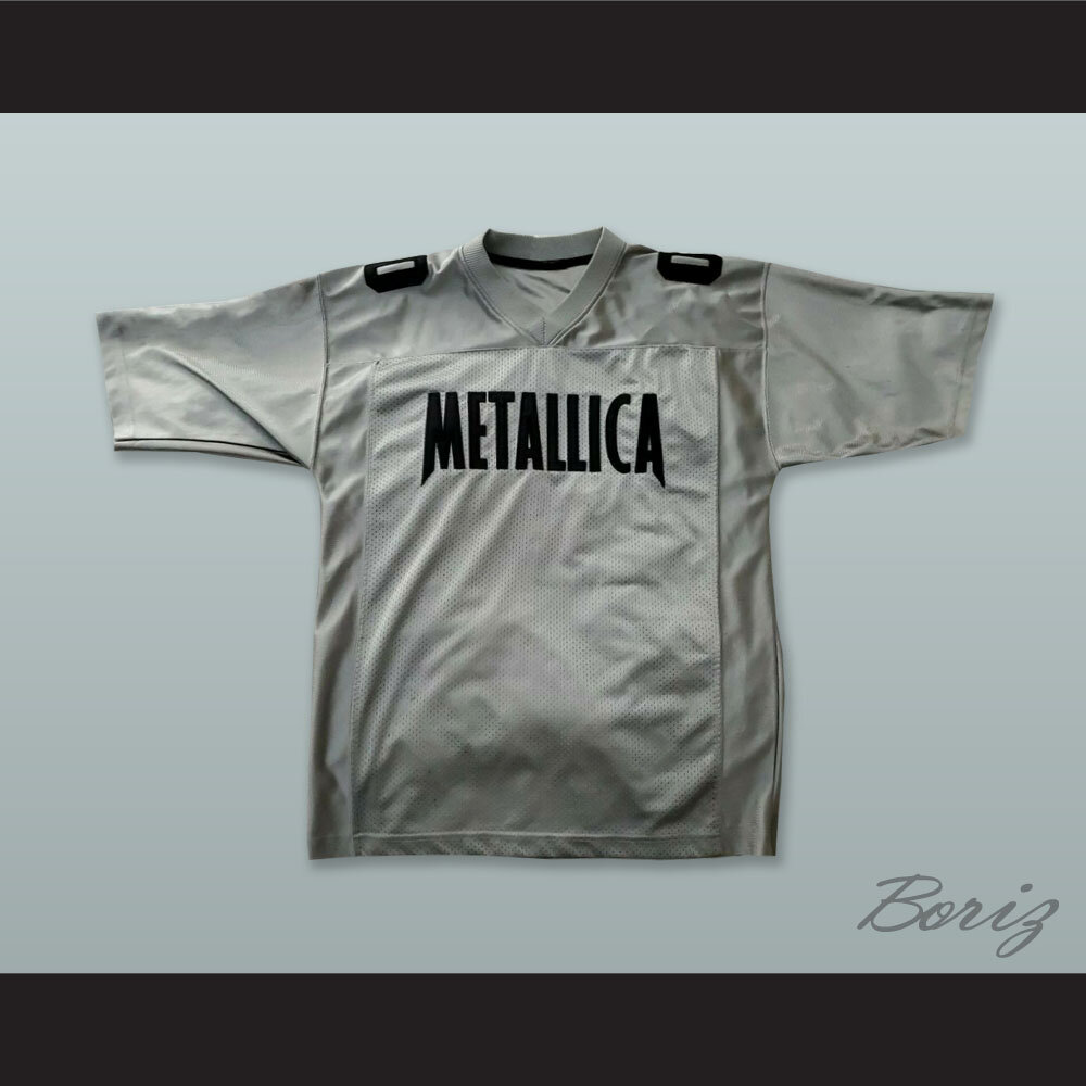 Metallica 00 Silver Gray Football Jersey — BORIZ