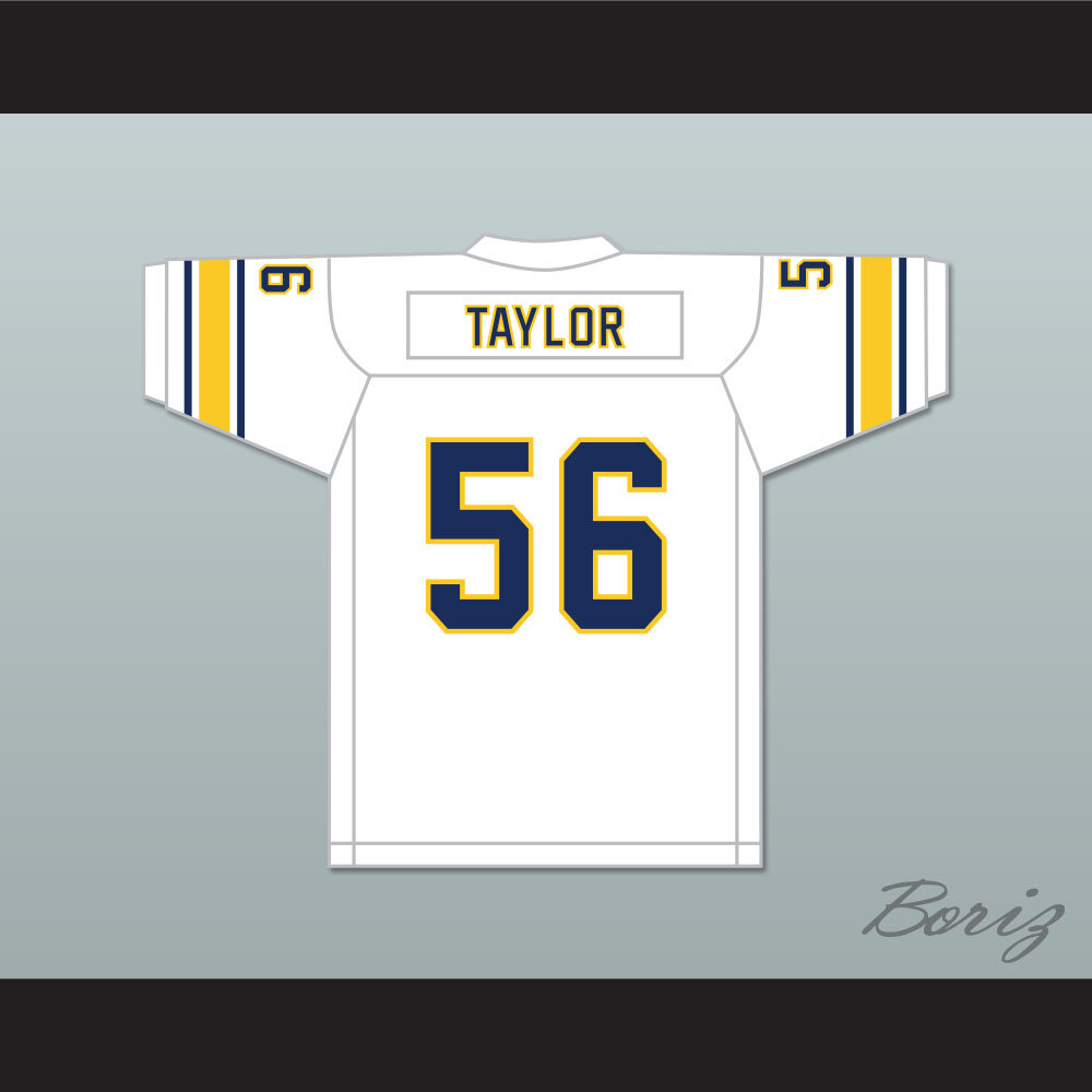 Lawrence Taylor 56 Lafayette High School Rams White Football Jersey — BORIZ