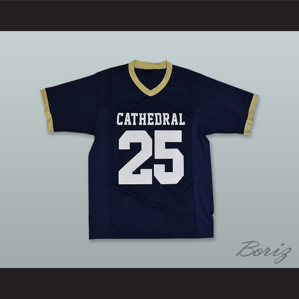 Terry McLaurin 25 Cathedral High School Leprechauns Navy Blue Football  Jersey — BORIZ