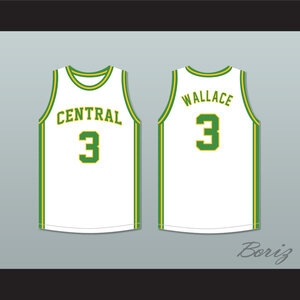 Ben Wallace 3 Central High School Hayneville Lions White Basketball Jersey  — BORIZ