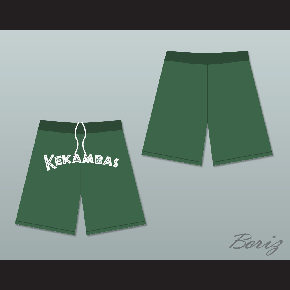 Kekambas Dark Green Basketball Shorts — BORIZ