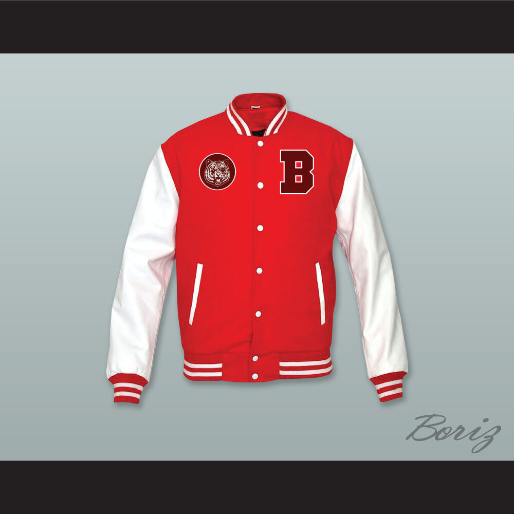 Lishow Fashion Varsity Jacket Baseball Letterman Bomber School Collage Red  Wool and Genuine Sky Blue Leather Sleeves (XXS, Red) at  Men's  Clothing store