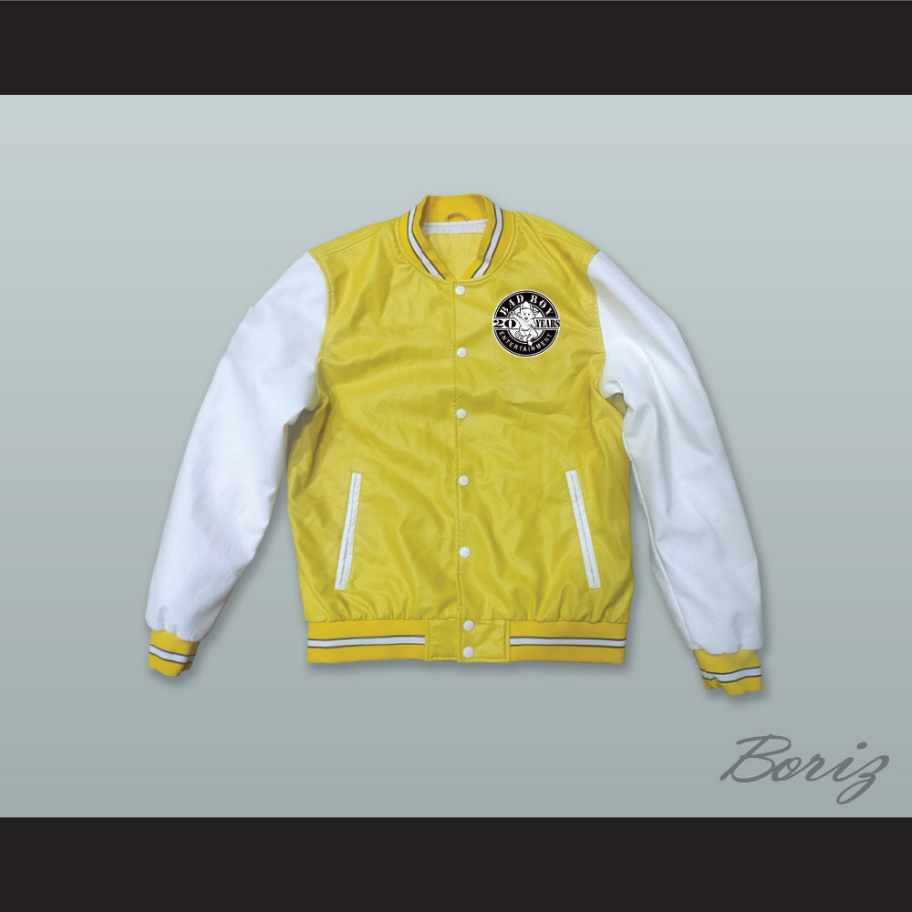 LEATHER EMBROIDERED VARSITY YELLOW
