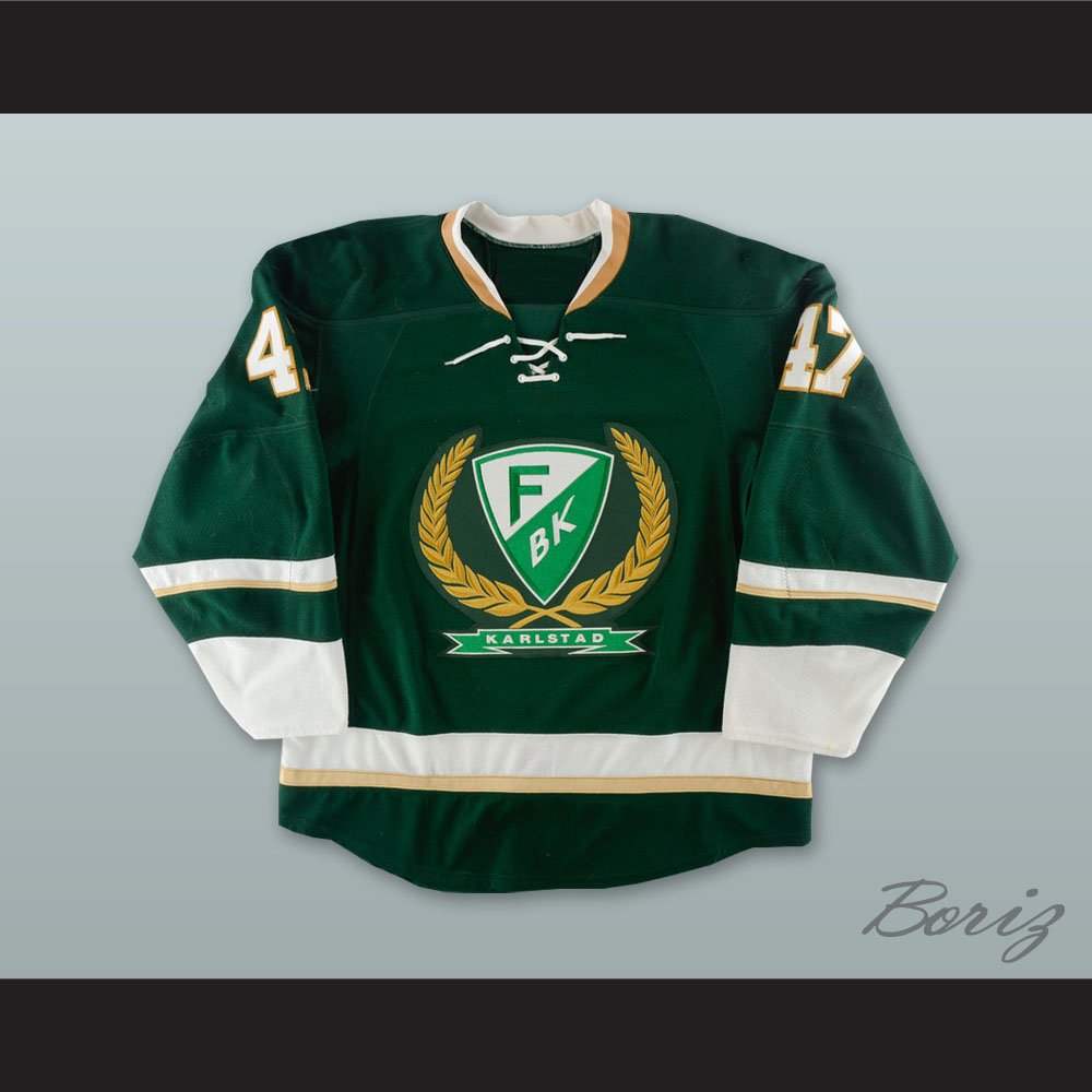 Ville Lajunen 47 Farjestads BK Karlstad Green Hockey Jersey — BORIZ