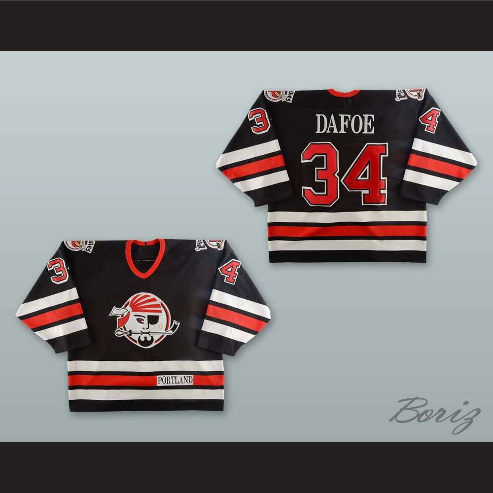 Byron Dafoe 34 Portland Pirates Black Hockey Jersey