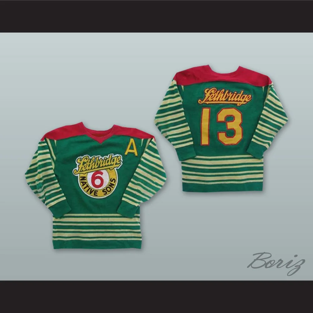 Lethbridge Native Sons 13 Green Hockey Jersey — BORIZ