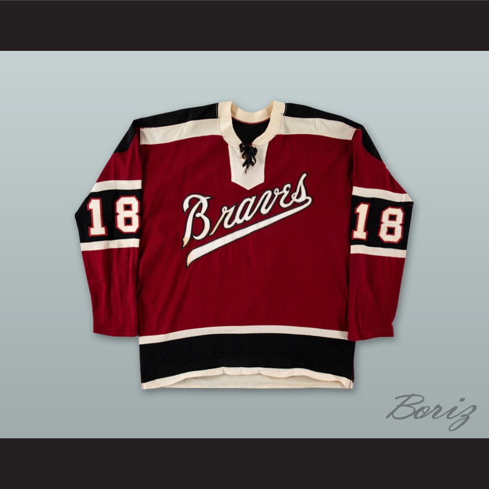 Richie LeDuc 18 Boston Braves Maroon Tie Down Hockey Jersey — BORIZ