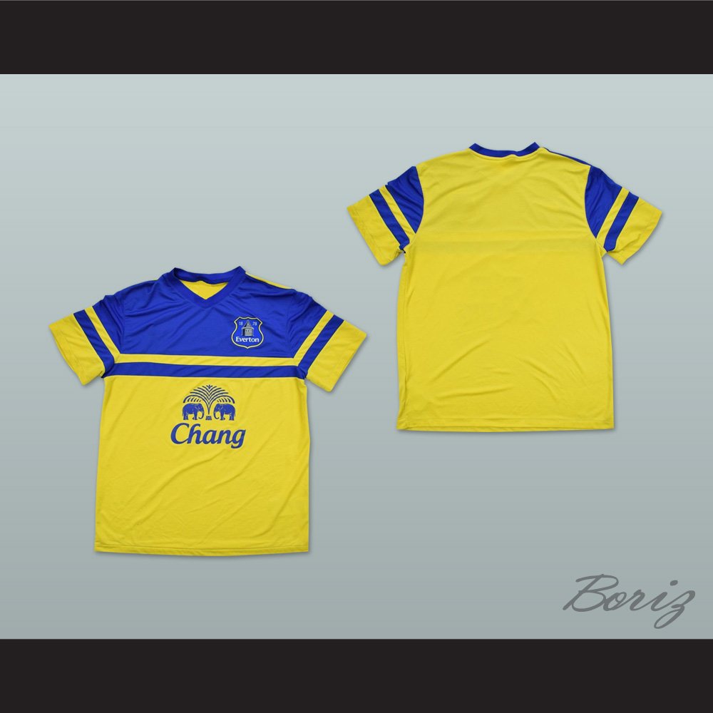 yellow everton shirt