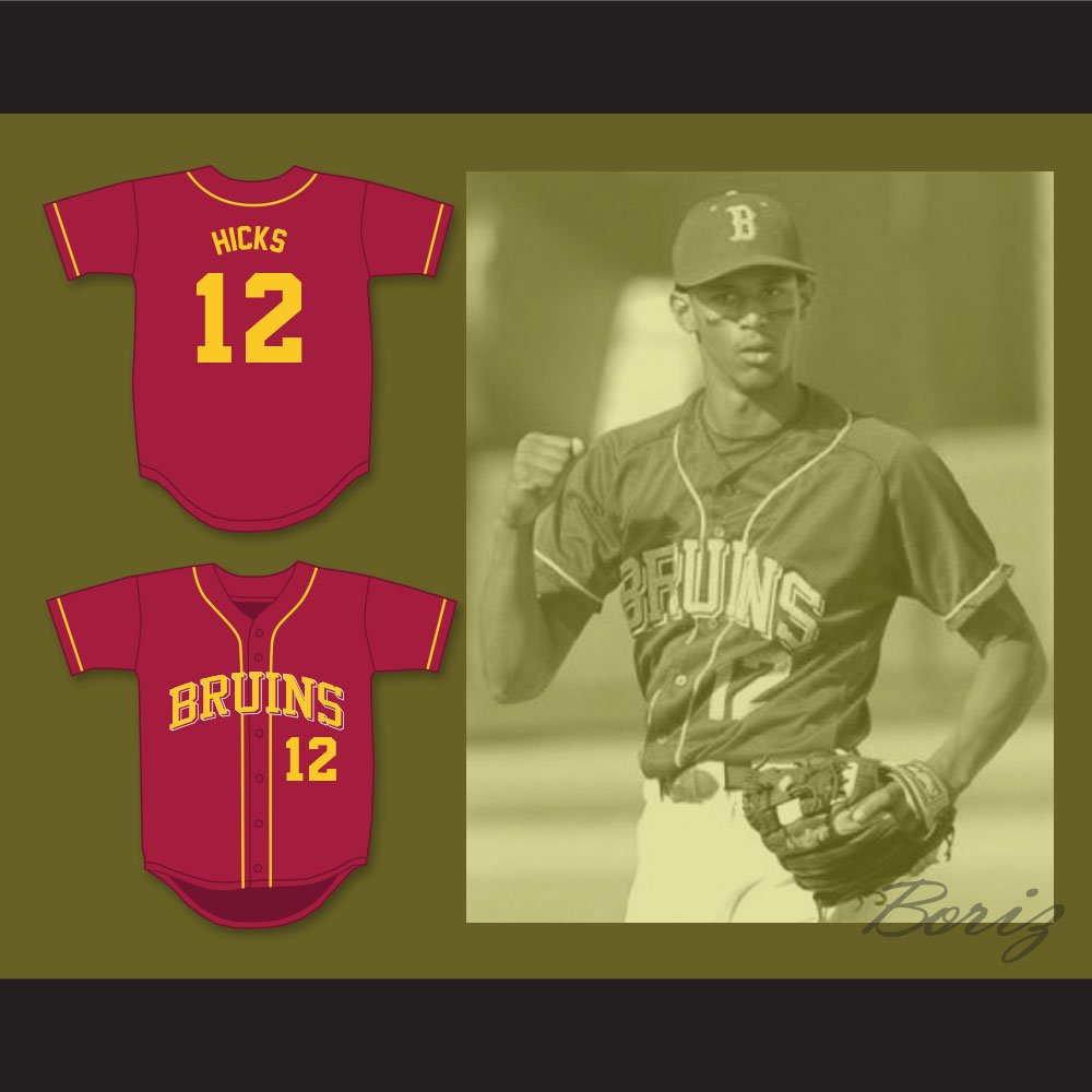 Aaron Hicks 12 Woodrow Wilson Classical High School Bruins Cardinal Red  Baseball Jersey 2 — BORIZ