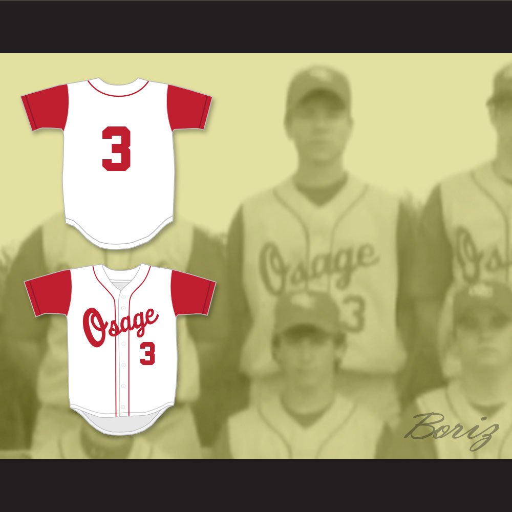Blake Treinen 3 Osage City High School Indians White Baseball Jersey 1 —  BORIZ