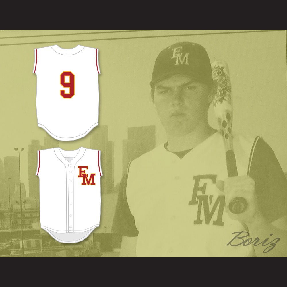Freddie Freeman 9 El Modena High School Vanguards White Baseball Jersey 1 —  BORIZ