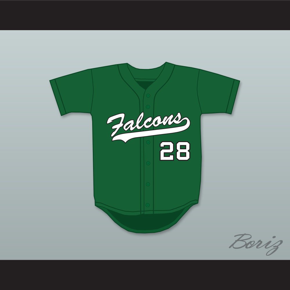 JD Martinez 28 Charles W. Flanagan High School Falcons Green Baseball Jersey  1 — BORIZ