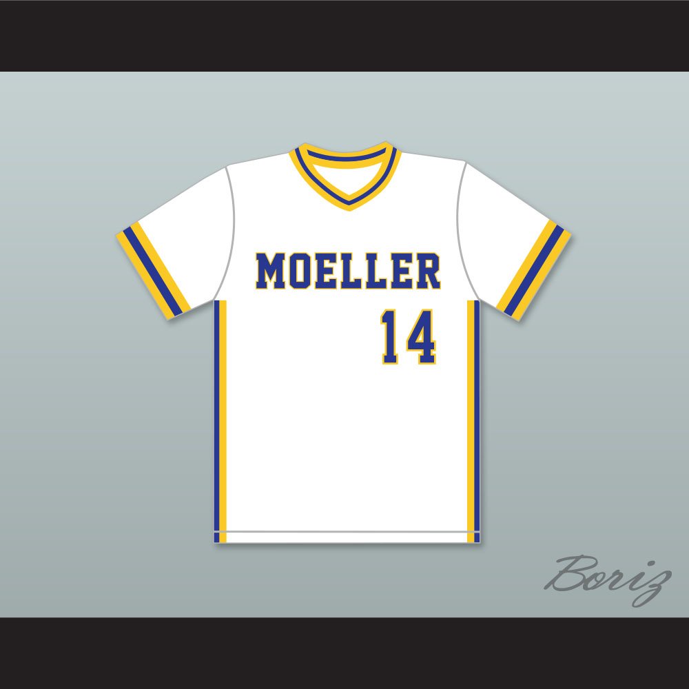 Barry Larkin 14 Archbishop Moeller High School Crusaders White Baseball  Jersey 1 — BORIZ