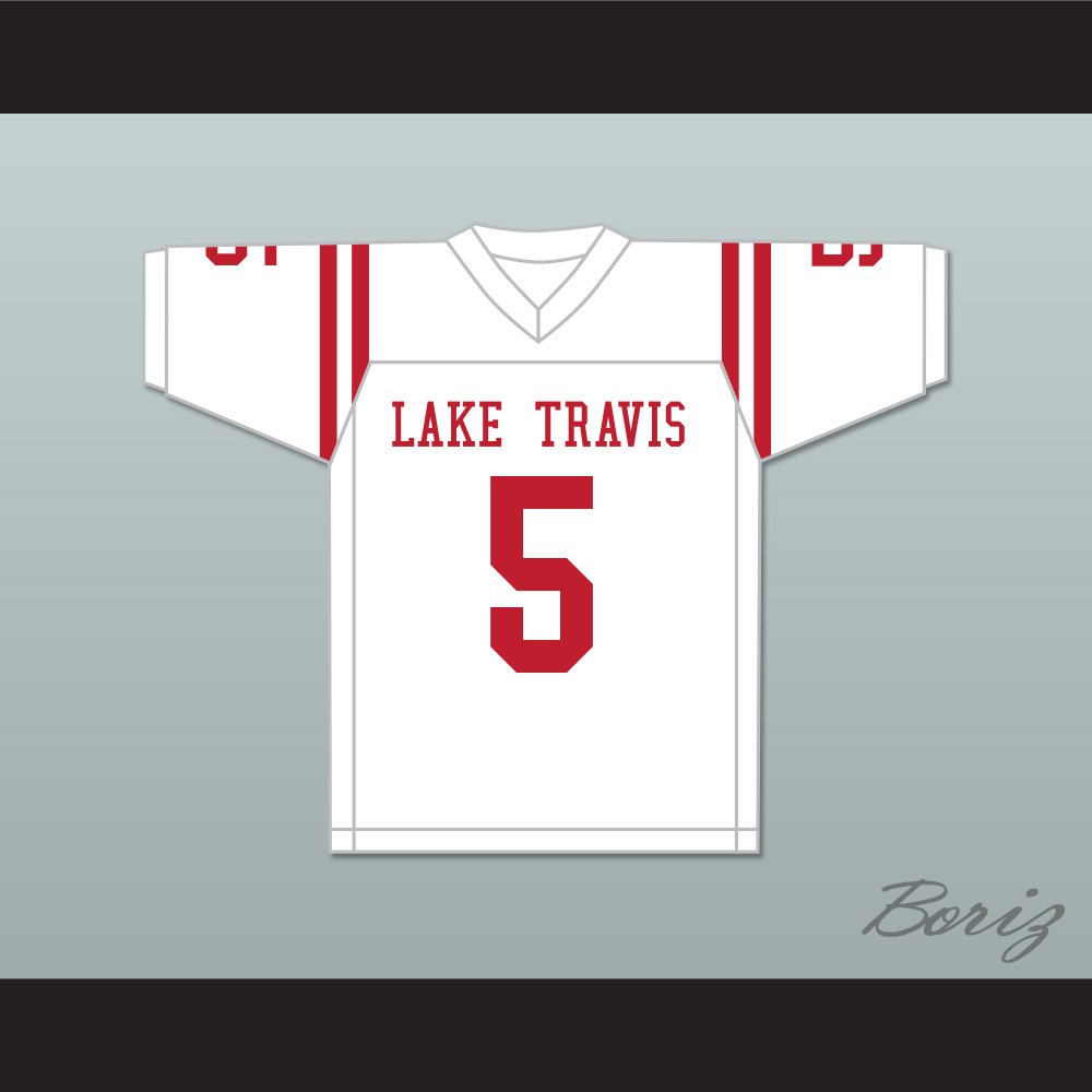 Garrett Wilson 5 Lake Travis High School Cavaliers White Football Jersey 2  — BORIZ