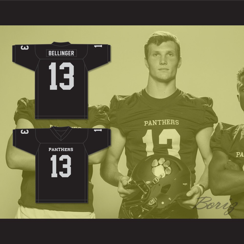 Daniel Bellinger 13 Palo Verde High School Panthers Black Football Jersey 2  — BORIZ
