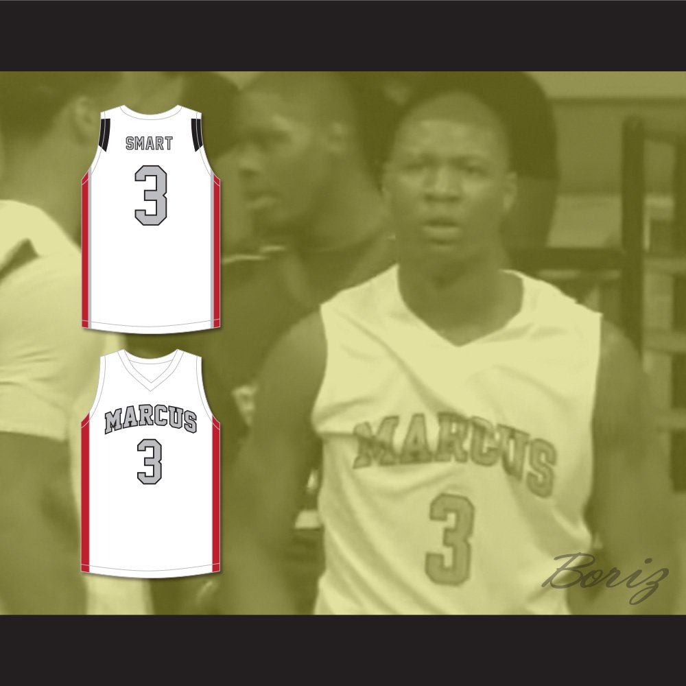 Marcus Smart 3 Edward S. Marcus High School Marauders White Basketball  Jersey 3 — BORIZ