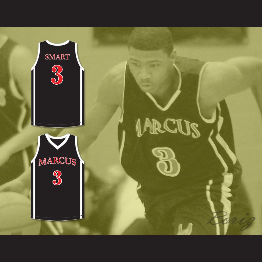 Marcus Smart 3 Edward S. Marcus High School Marauders White Basketball  Jersey 1 — BORIZ