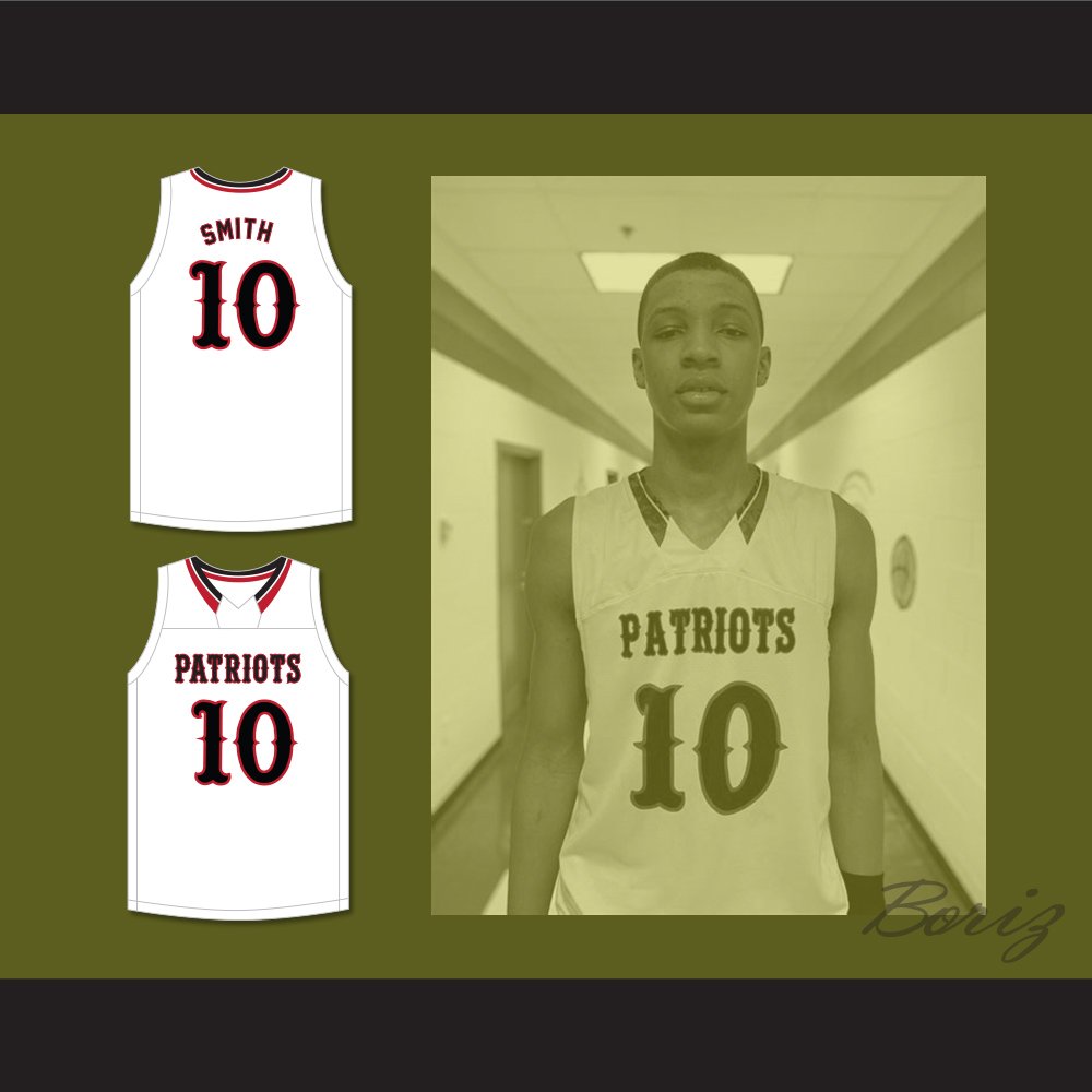 Jabari Smith Jr 10 Sandy Creek High School Patriots White Basketball Jersey  2 — BORIZ