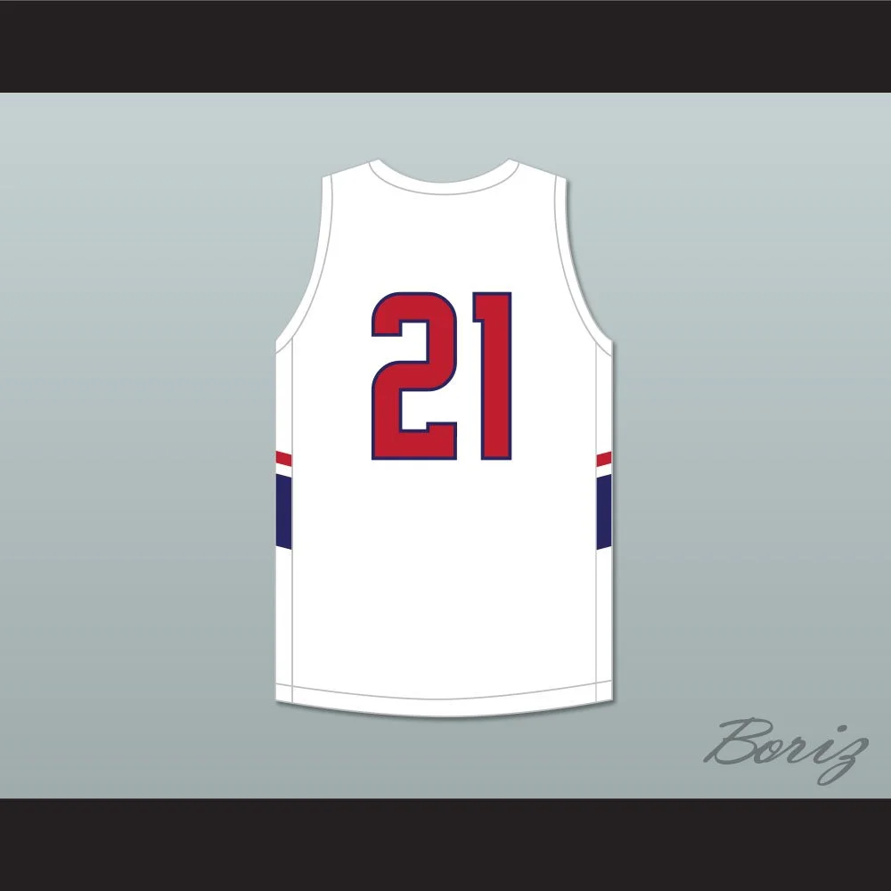 AJ Griffin 21 Archbishop Stepinac High School Crusaders White