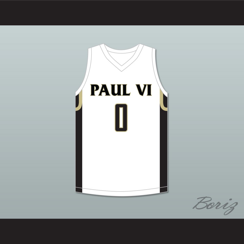 Trevor Keels 0 Paul VI Catholic High School Panthers Old Gold Basketball  Jersey 1 — BORIZ