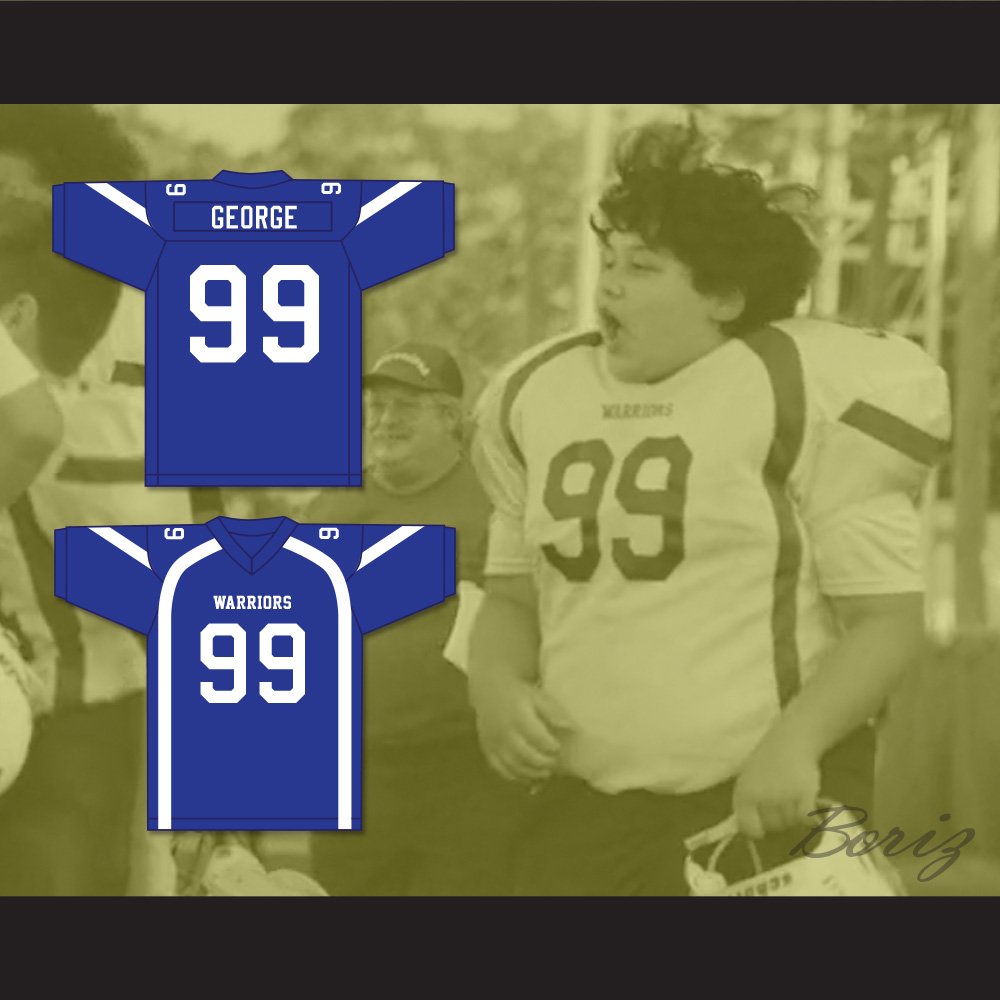 Nate George 99 Liberty Christian School Warriors Blue Football Jersey —  BORIZ