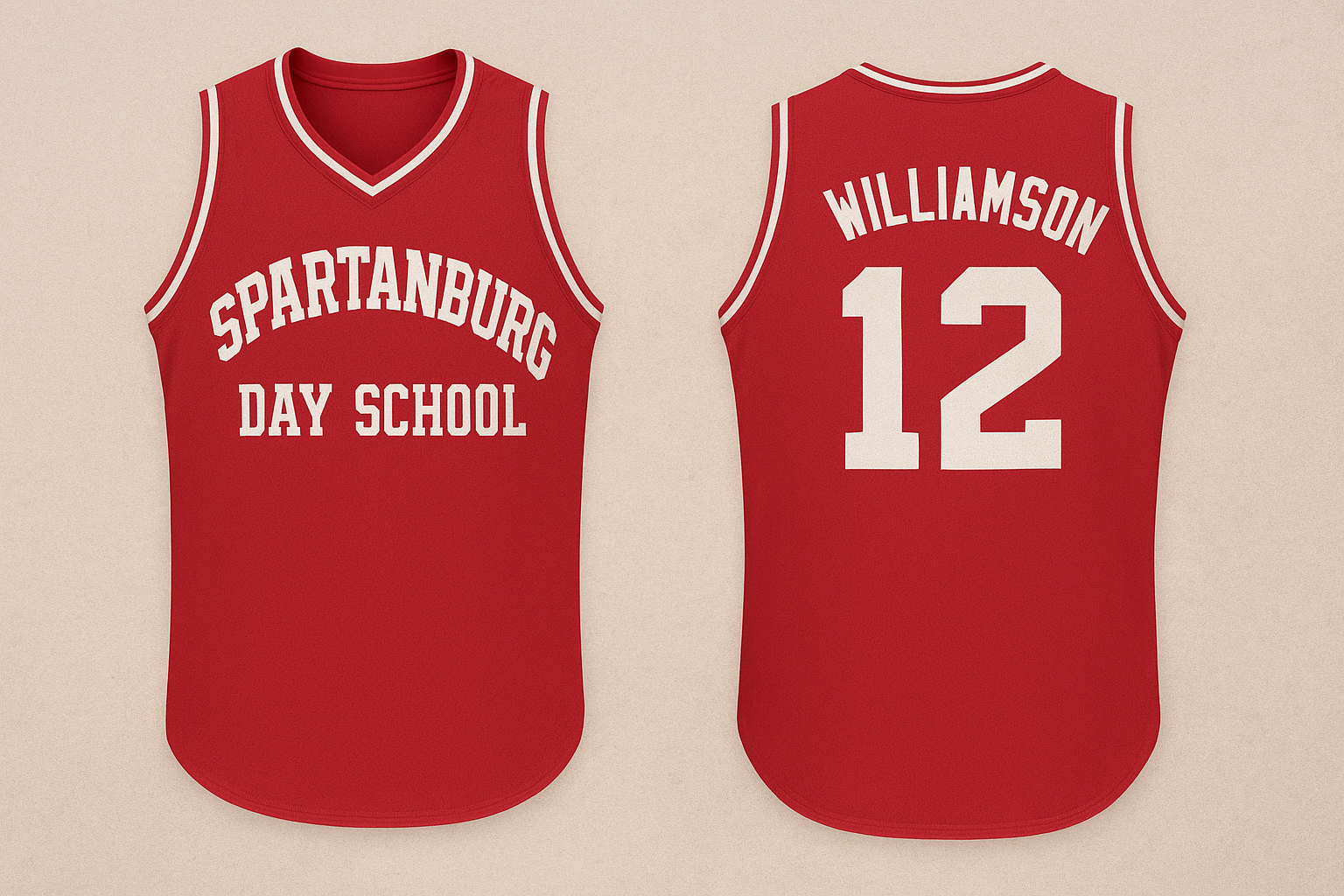 Zion Williamson 12 Spartanburg Day School Griffins White Basketball Jersey 5 New Version